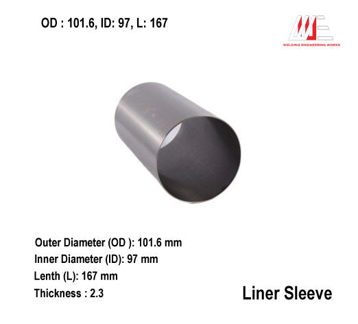 Cylinder Liner OD : 101.6, ID: 97, L: 167